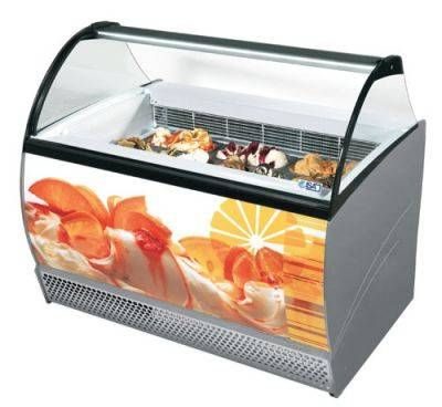 Витрина для мороженого ISA 10 A LX (гнутое стекло)