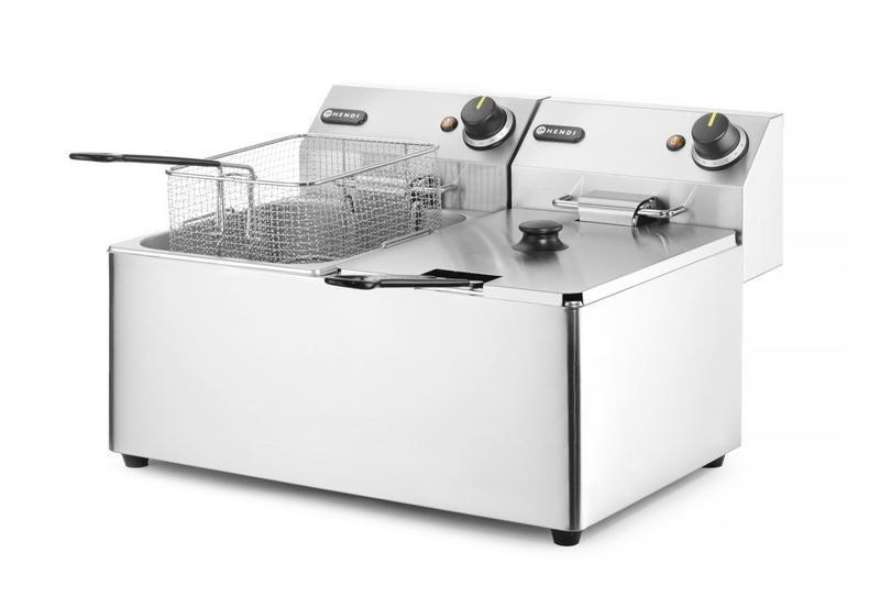 Фото Фритюрница электрическая Hendi Kitchen Line 2x8 л, 16 л 205839 1