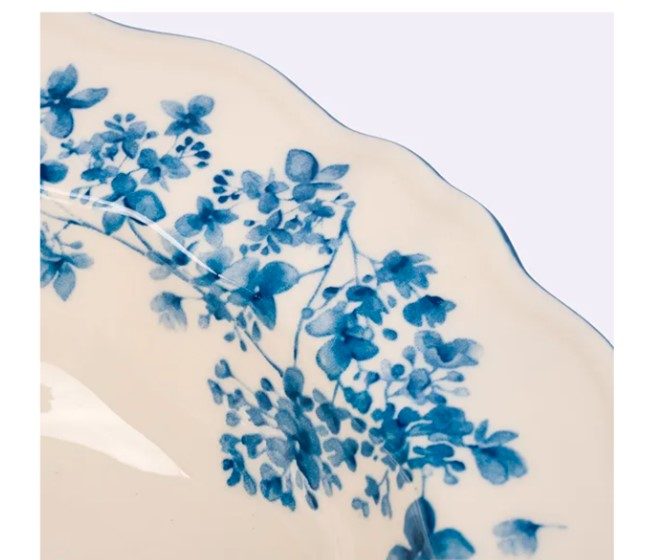 Фото Тарелка глубокая KunstWerk Fiori 450 мл, D 240 мм, H 40 мм, слоновая кость — арт. 18769F03540-XB 2