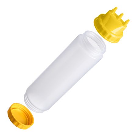 Фото Емкость для соуса Gastroplast 750 мл, D 70 мм, H 270 мм, 2 крышки носика, прозрачная артикул 79679 1