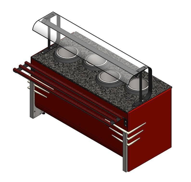 Фото Мармит для первых блюд Refettorio Case RМ13DS(10) 4 супницы 10л — арт. С0000014736 1