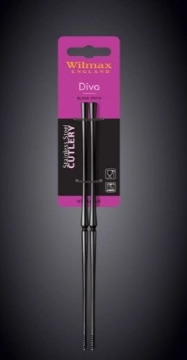 Фото Палочки Wilmax Diva черные L 230 мм (на блистере) — арт. WL-999545/2B 1