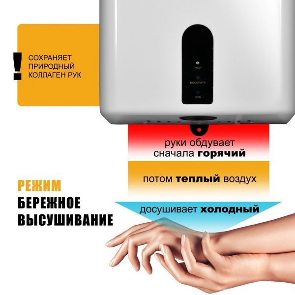 Фото Сушилка для рук автоматическая Puff 8810 высокоскоростная 9