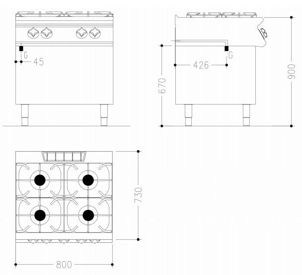 Фото Плита газовая Mareno NC78G24 1