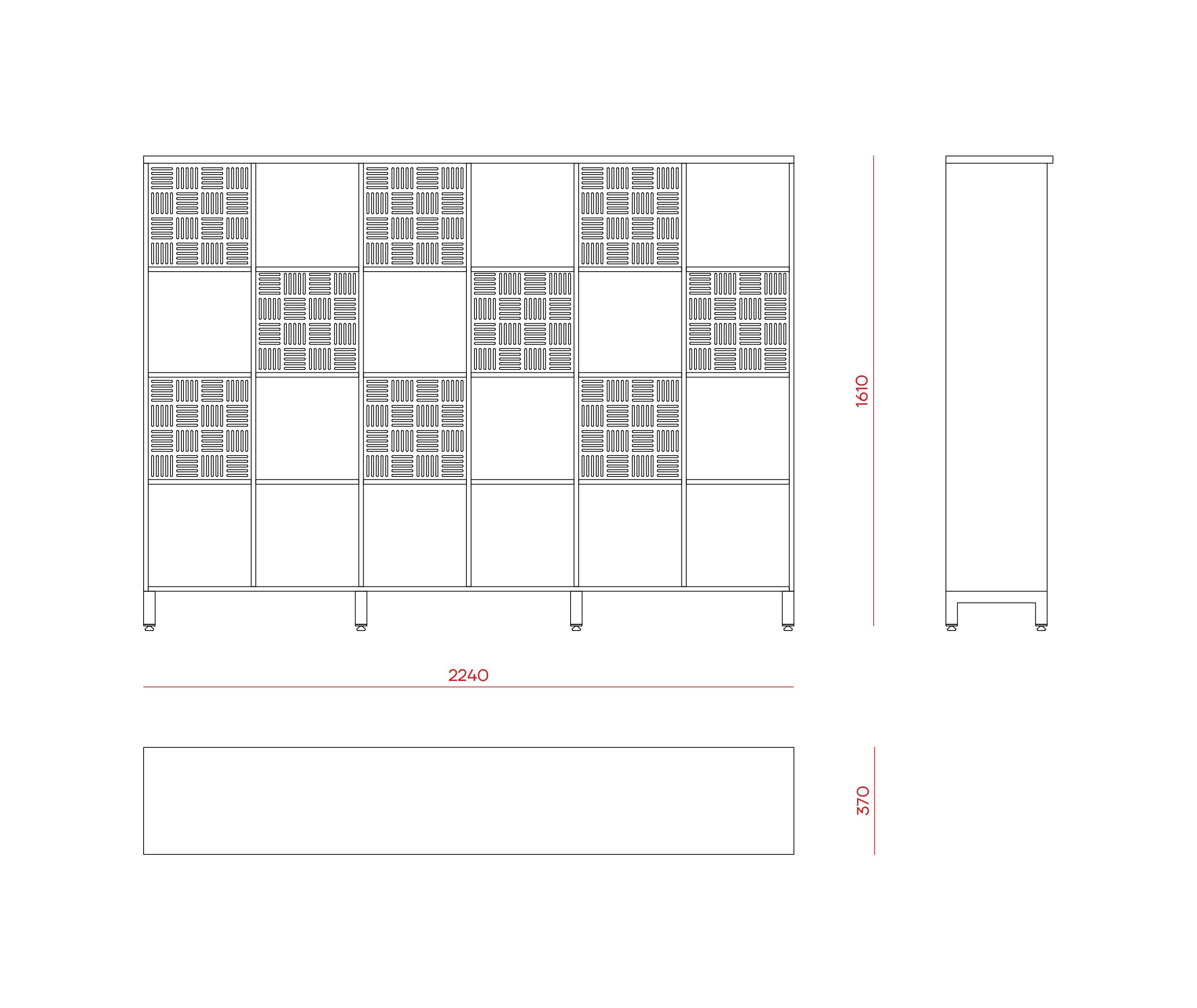 Фото Стеллажная система КОБОР SQ-4X6 black/natural 2