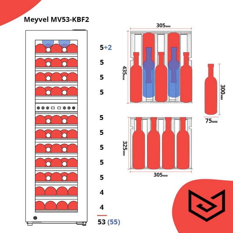 Фото Шкаф винный Meyvel MV53-KBF2 12