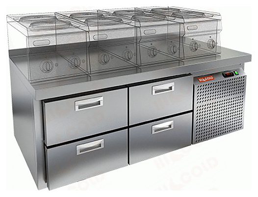 Стол морозильный HICOLD GN 22/BT LT Sh (R290)