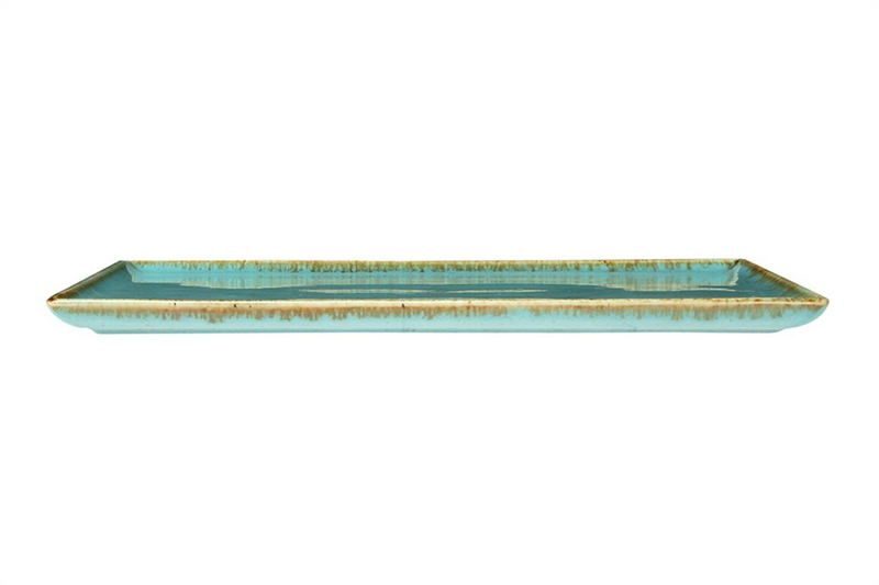 Фото Блюдо прямоугольное Porland Seasons Turquoise 35х26 см 358835 — арт. 358835 бирюзовый 2
