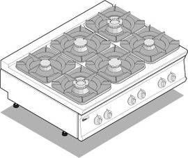 Плита газовая Tecnoinox PCG12G9