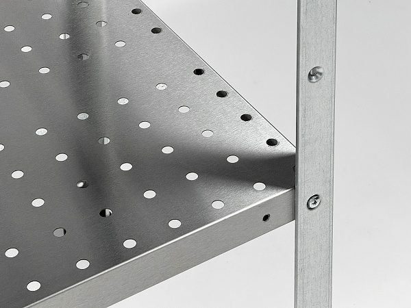 Фото Стеллаж прямой перфорированный RESTOINOX — арт. СТПП-12/5-ЭЦ 3