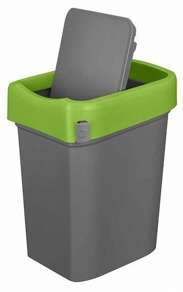 Фото Контейнер мусорный RESTOLA SMART BIN 10 л, L 245 мм, B 196 мм, H 345 мм зеленый 1
