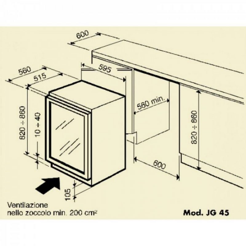 Фото Шкаф винный IP Industrie JG 45-6 A X 1
