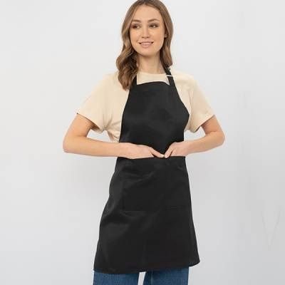 Фартук Cheftailor с грудкой полиэстер, черный