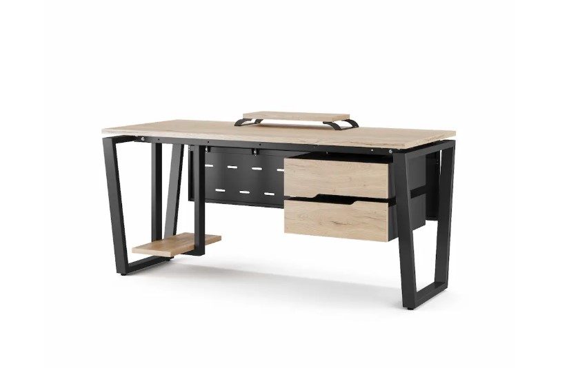 Фото Стол офисный КОБОР OTR-120/70 black/natural 4