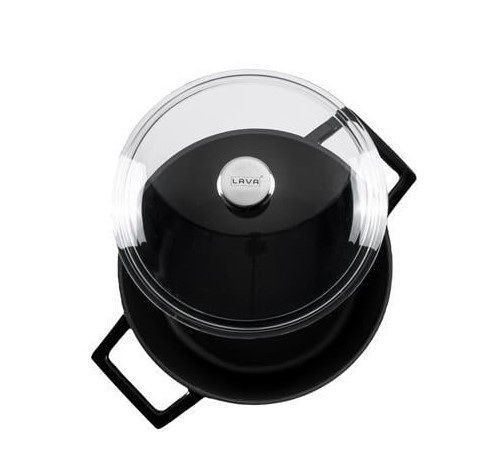 Фото Кастрюля LAVA GLAZE SERIES 6,71 л, D 280 мм, H 135 мм черная — арт. LV Y TC 28 K3 BL 1