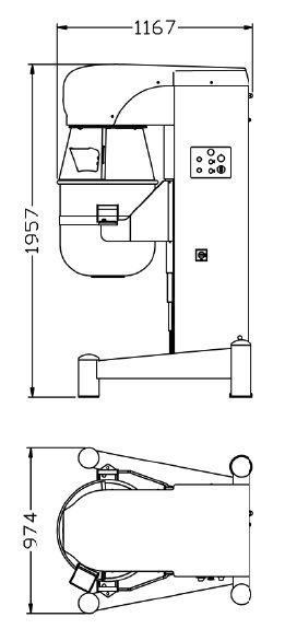 Фото Миксер планетарный напольный Starmix PL120NVAPF 1