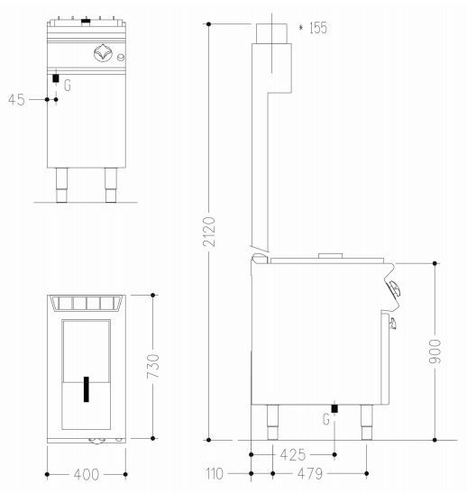 Фото Фритюрница электрическая Mareno NF74G8 1
