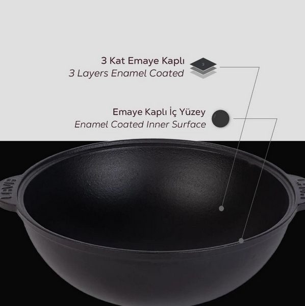 Фото Казан LAVA 4,2 л, D 280 мм, H 100 мм с крышкой — арт. LV Y KZ 28 K3 3