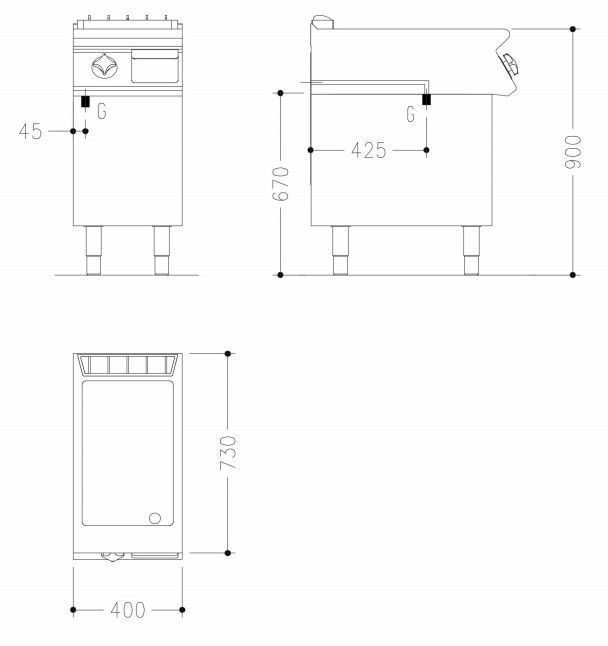 Фото Поверхность жарочная газовая Mareno NFT74GR 1
