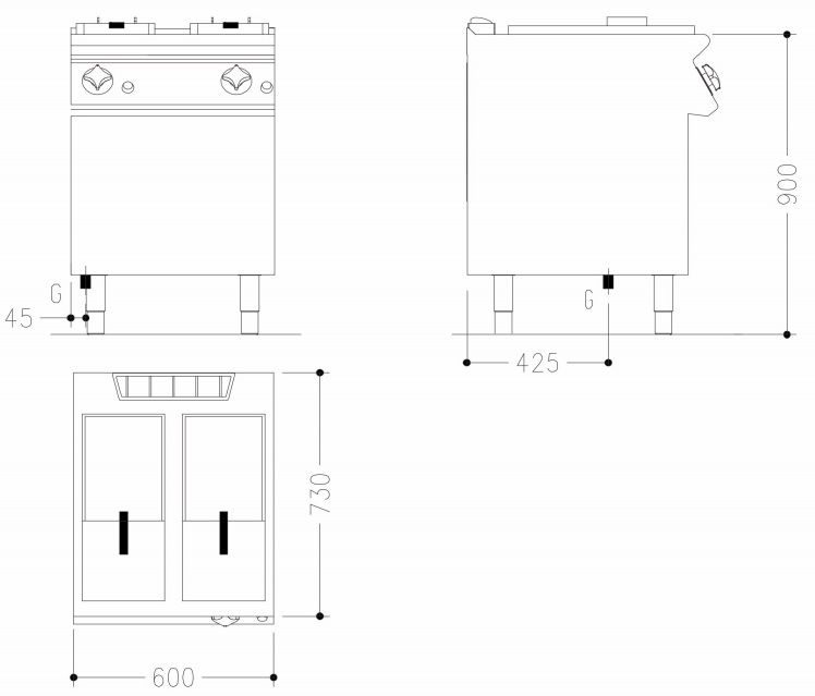 Фото Фритюрница газовая Mareno NF76G10 1