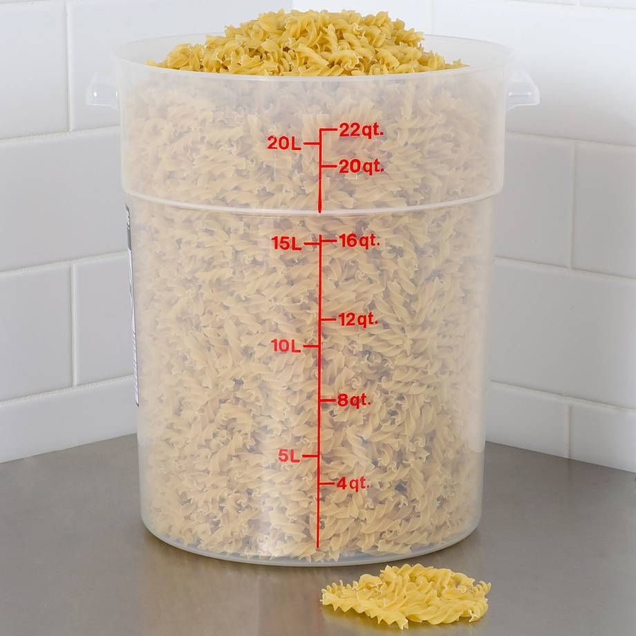 Фото Контейнер для хранения продуктов Cambro D 378 мм, 20,8 л, со шкалой, полипропилен — арт. RFS22PP 190 2