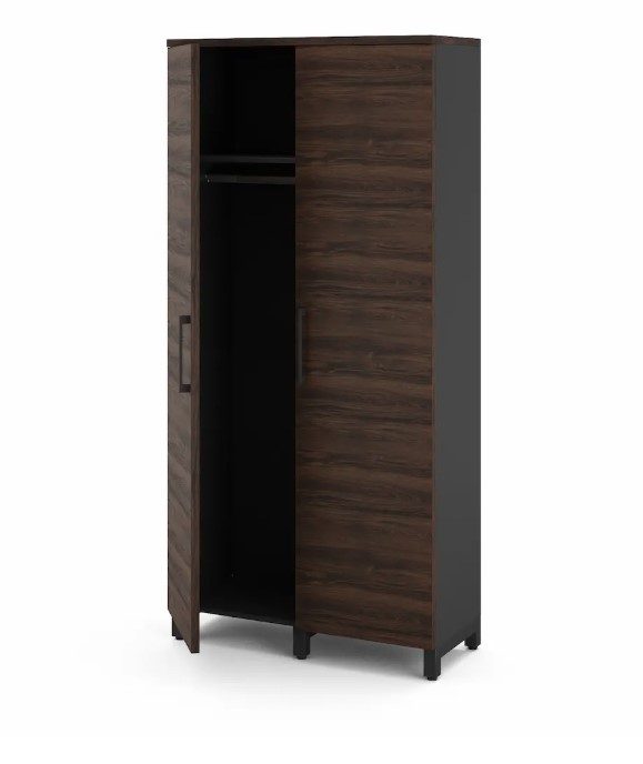 Фото Гардеробный шкаф распашной КОБОР HRG-90/40/M black/charlston 2