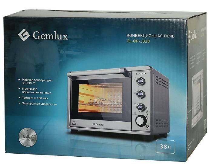 Печь конвекционная электрическая Gemlux GL-OR-1838