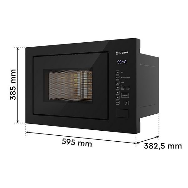 Фото Печь микроволновая встраиваемая Libhof MOS-3225 black — арт. libmos3225b 12