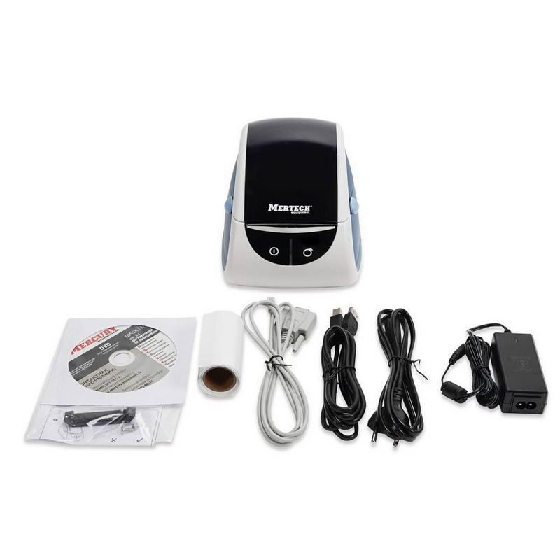 Фото Термопринтер этикеток MERTECH LP80 EVA (RS232, USB) white & blue 11