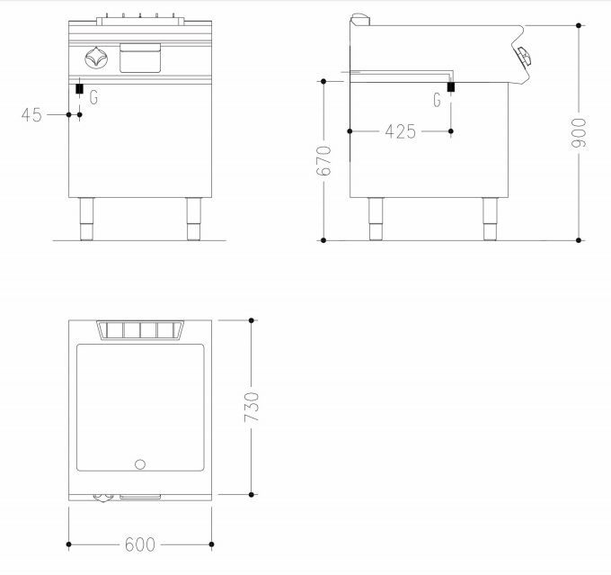 Фото Поверхность жарочная газовая Mareno NFT76GL 1