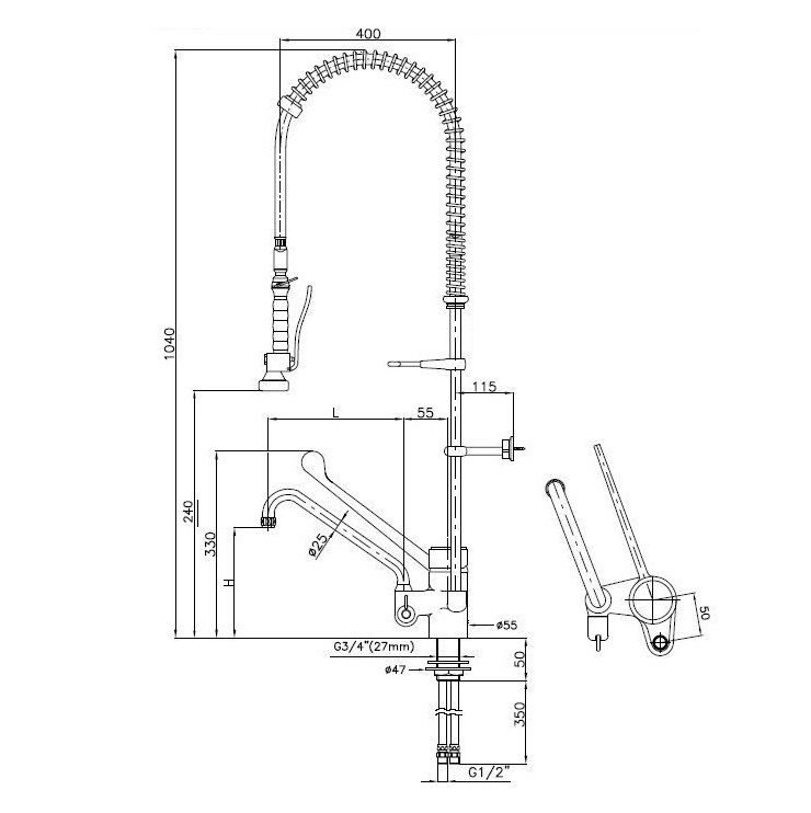 Фото Устройство душирующее Klarco styl — арт. 2S.2914.19N.72/C87 2