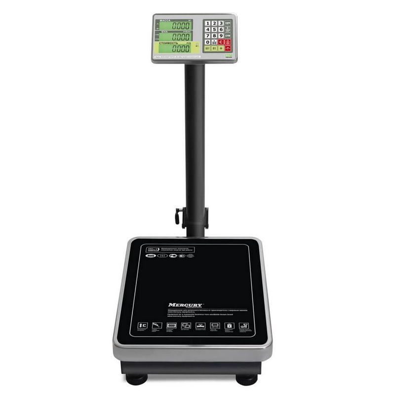 Фото Весы напольные торговые MERTECH M-ER 335 ACLP-150.20 "TURTLE" с расчетом стоимости товара LCD 1