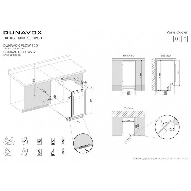Фото Шкаф винный Dunavox DAUF-32.83B 1