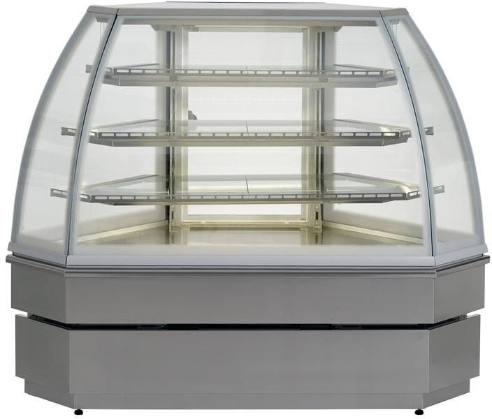 Витрина кондитерская UNIS 90 double glass, grey