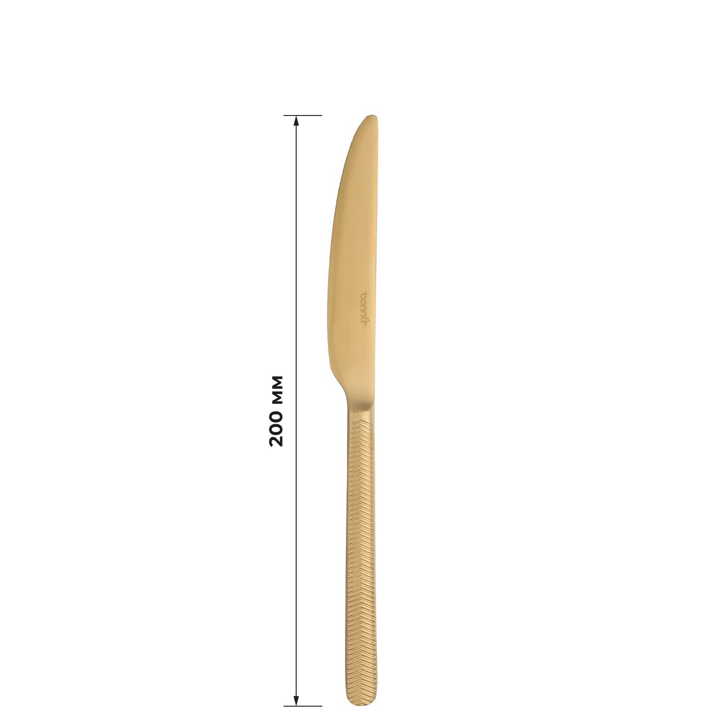 Фото Нож десертный Bonna Illusion Mat Gold L 200 мм — арт. 1525ILUO1MGD 4