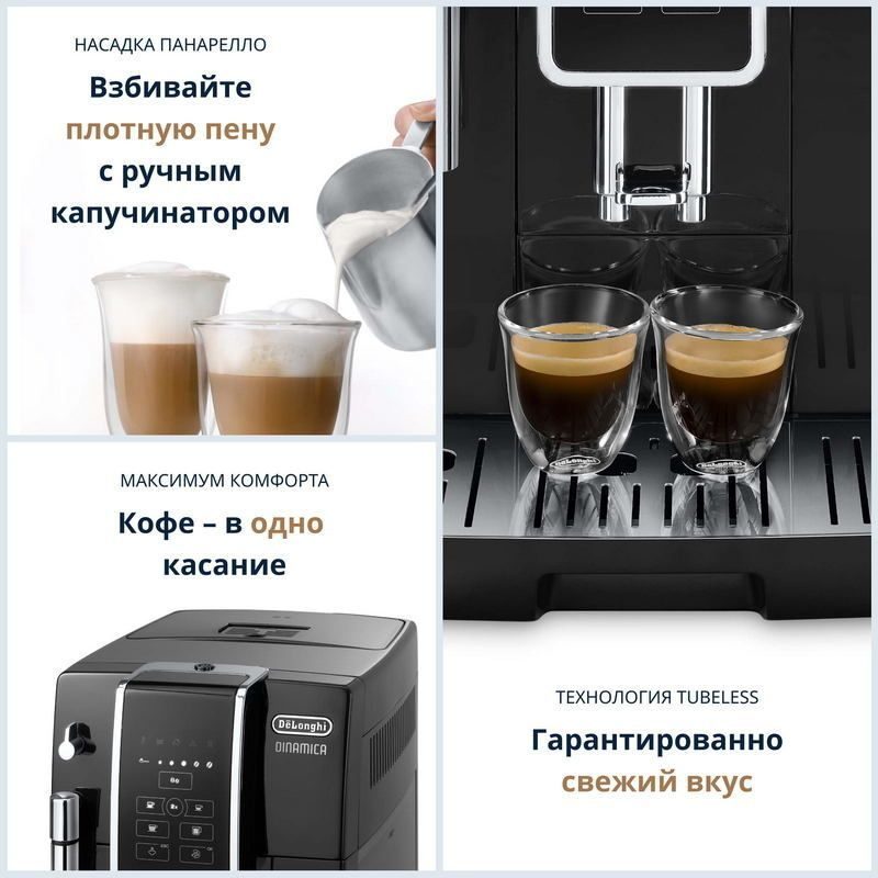 Фото Кофемашина автоматическая DeLonghi Dinamica ECAM350.15.B 2