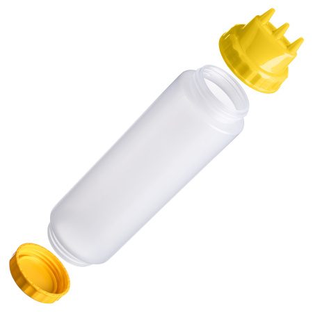 Фото Емкость для соуса Gastroplast 1000 мл, D 75 мм, H 290 мм, 2 крышки носика, прозрачная артикул 79684 1