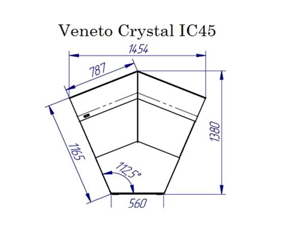 Фото Витрина холодильная Italfrigo ВПC 0,11-0,64 Italfrigo Veneto Crystal IС 45 — арт. IVCL ВПС2 IC45Д 1