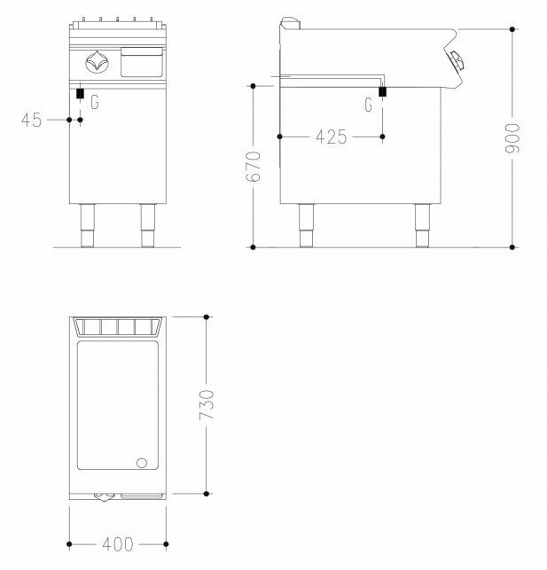 Фото Поверхность жарочная газовая Mareno NFT74GTRC 1