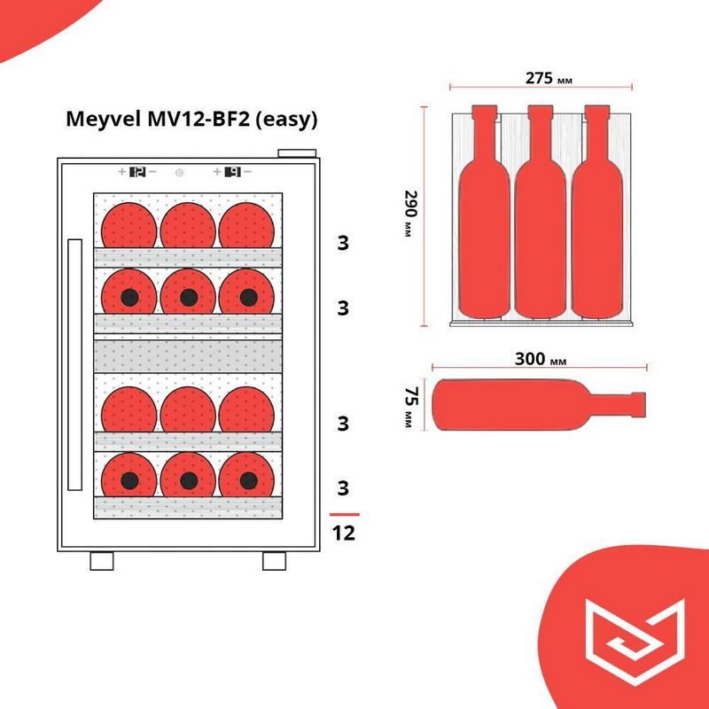 Фото Шкаф винный Meyvel MV12-BF2 (easy) 6