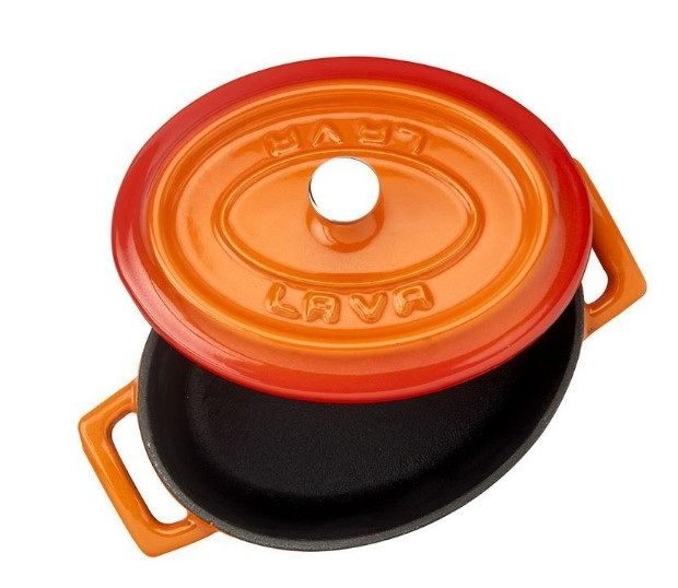 Фото Кокотница LAVA TRENDY SERIES 0,36 л, L 160 мм, B 100 мм, H 70 мм оранжевая — арт. LV O TC 10 K2 O 1