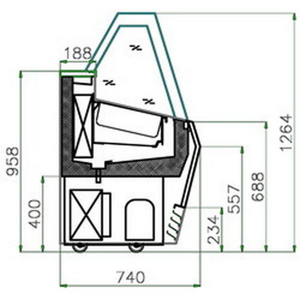 Фото Витрина для мороженого EasyBest BRIO 9, цвет белый RAL9010 1