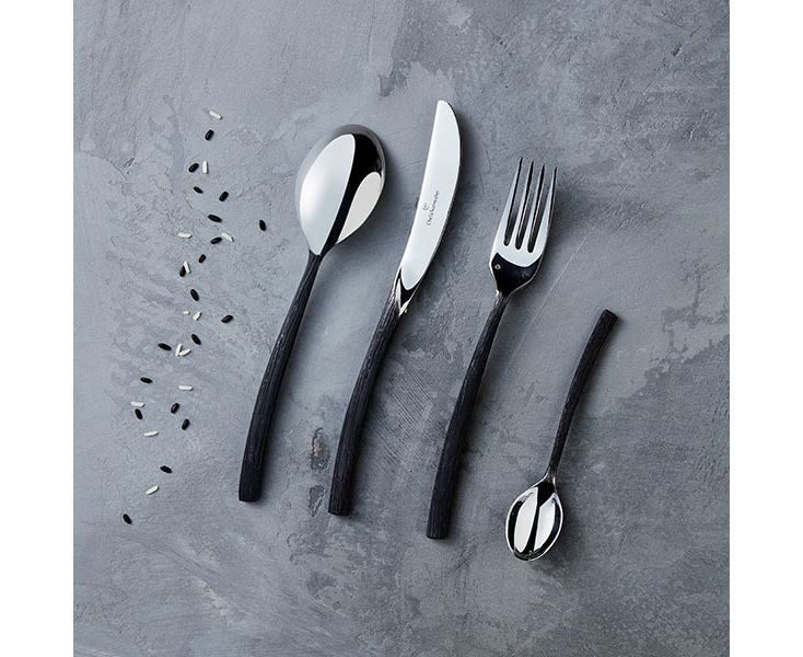 Фото Ложка для супа Chef&Sommelier Black Oak сталь нерж., металлич., черный, L 18 см — арт. T9209 3