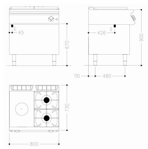 Фото Плита газовая Mareno NS78GS 1