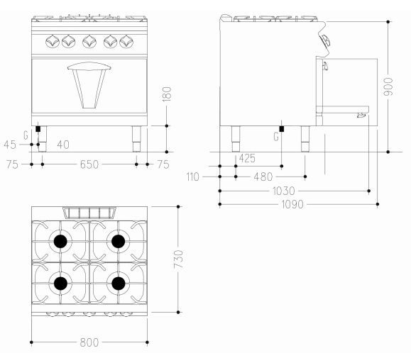 Фото Плита газовая Mareno NC7FG8G32 1