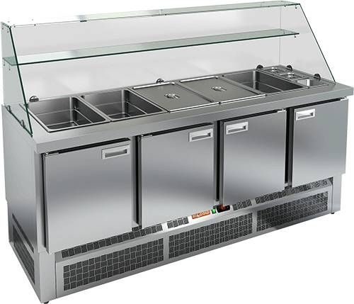 Фото Стол для салатов HICOLD SLE3-1111GN высокое стекло 1