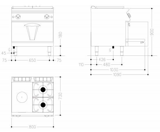 Фото Плита газовая Mareno NS7FG8GS 1