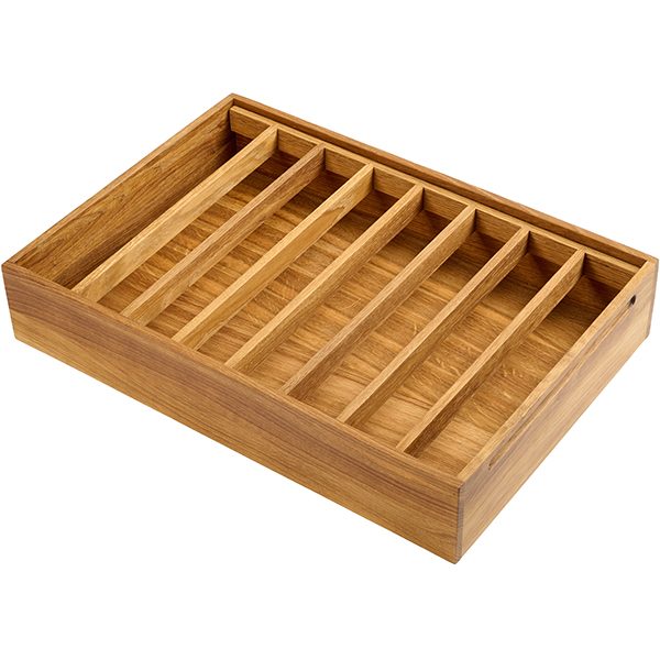 Фото Ящик для подачи высокий PPwood L 530 мм, B 370 мм, H 100 мм, дуб — арт. Q655O-06N 4
