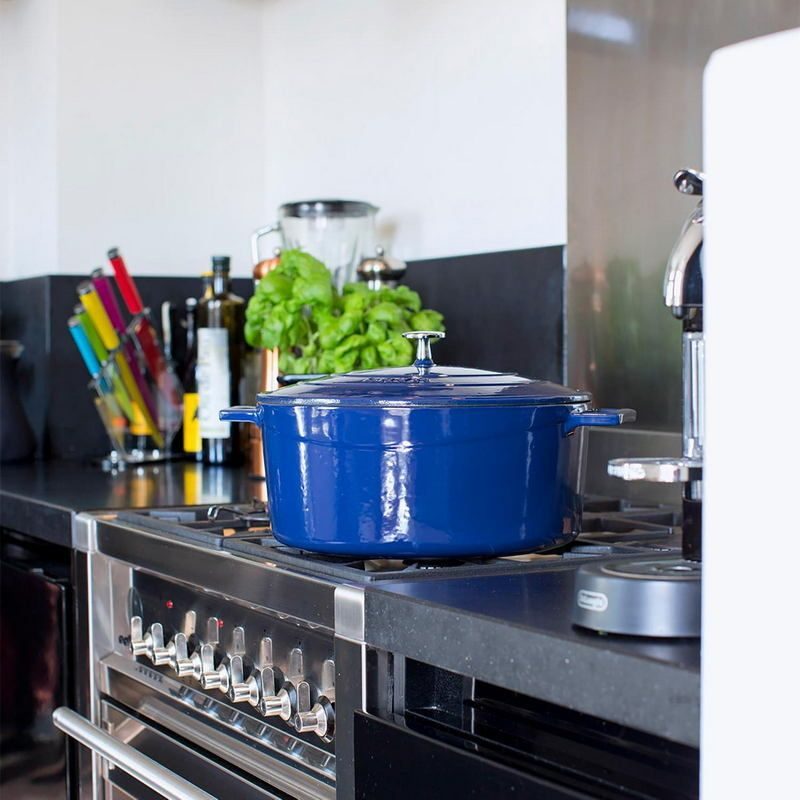 Фото Кастрюля LAVA FOLK SERIES 3,4 л, D 220 мм, H 115 мм синяя — арт. LV Y TC 22 K1 B 3