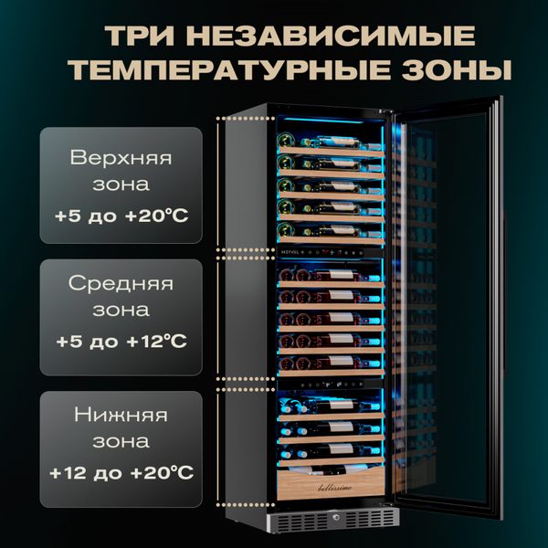 Фото Шкаф винный Meyvel MV98-KST3 (Slim) компрессорный 5